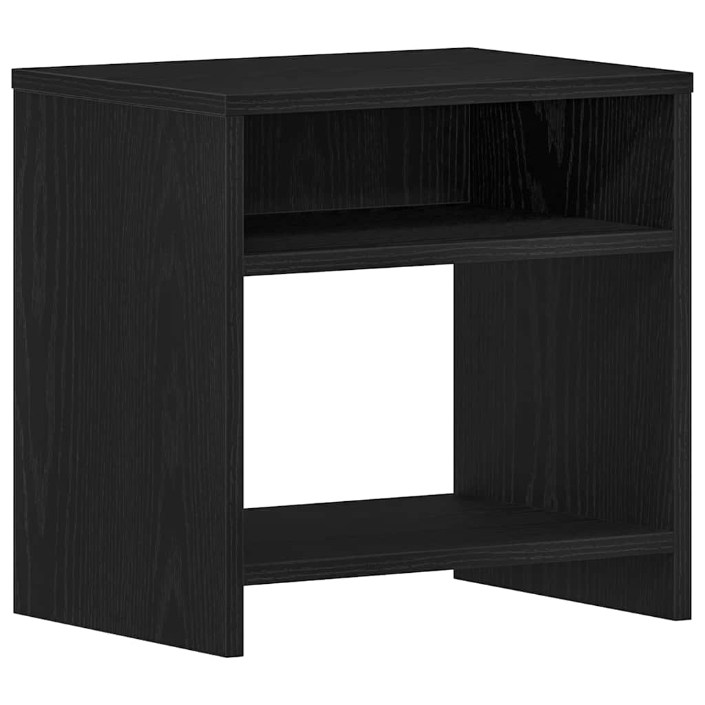 Bedside Cabinet Black Oak 40x30x40 cm Engineered Wood